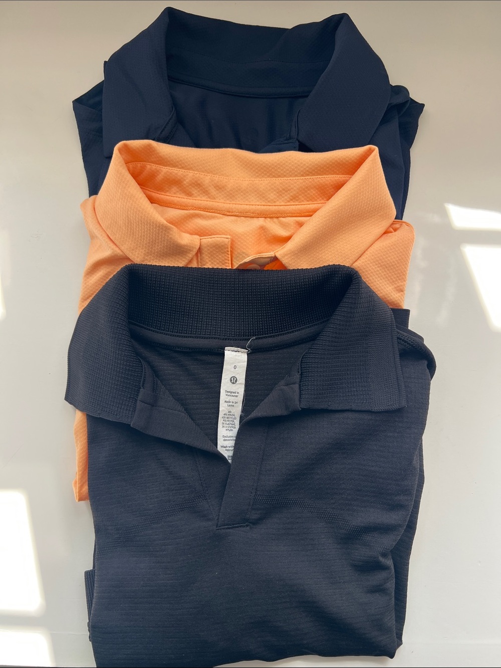 lululemon athletica Women's Polo Tops - Black and Peach